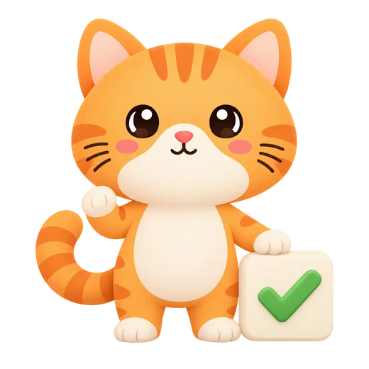 Tabby orange cat mascot